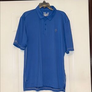 Under Armour COLDBLACK GOLF POLO Shirt LG Blue Loose Fit Career Preppy